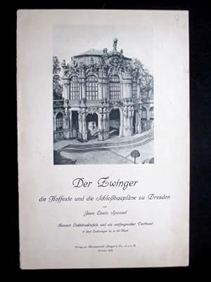 Bild des Verkufers fr Der Zwinger. Die Hoffeste und die Schlobauplne zu Dresden. Hundert Lichtdrucktafeln und ein umfangreicher Textband in fnf Lieferungen (hier ohne den Textband!). zum Verkauf von Verlag + Antiquariat Nikolai Lwenkamp