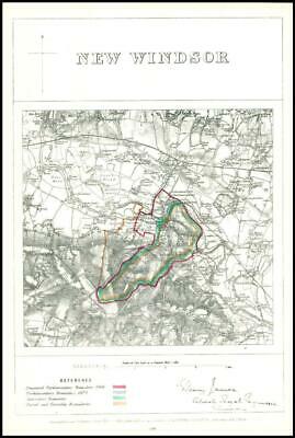 Old Ordnance Survey Maps Windsor South Berkshire 1868 S32.63 yard to mile New 
