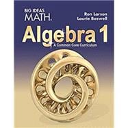 Immagine del venditore per Big Ideas Math Algebra 1: Student Edition, South Carolina Edition, 1st Edition venduto da eCampus