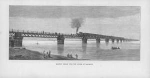 Seller image for 1875 Antique Print - INDIA River Ganges Uttar Pradesh Rajghaut Railway (03) for sale by Antique Paper Company