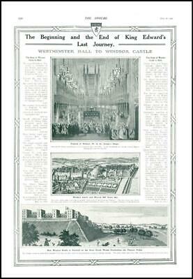 Bild des Verkufers fr 1910 DEATH OF EDWARD 7TH Westminster Hall to Windsor Castle Thames Valley (310) zum Verkauf von Antique Paper Company
