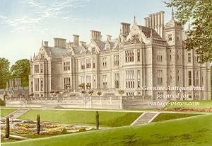 IRELAND Co Monaghan Dartrey Mansion 1870s COLOR PRINT