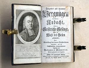 Bild des Verkufers fr Singendes und spielendes Vergngen reiner Andacht, Oder Geistreiche Gesnge, Nach der Wahl des Besten gesammlet, Zur Erweckung des innern Christenthums eingerichtet, und mit Musicalischen Compositionen begleitet von Johannes Schmidlin. zum Verkauf von antiquariat peter petrej - Bibliopolium AG