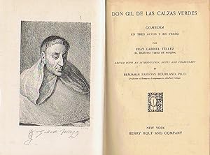Imagen del vendedor de DON GIL DE LAS CALZAS VERDES. Comedia en tres actos y en verso. a la venta por Librera Torren de Rueda