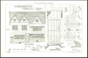 Seller image for 1876 ARCHITECTURE St John's Hospital Rye Sussex Erected 1570 H.Y Ward (*BN221) for sale by Antique Paper Company