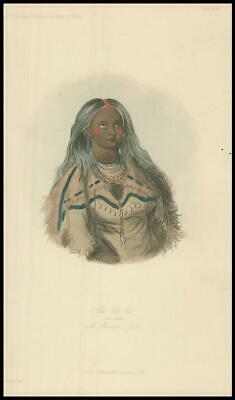 Immagine del venditore per 1855 Fine Colour Lithograph NATIVE INDIAN Sha-ko-ka THE MINT Mandan Girl (HM53) venduto da Antique Paper Company