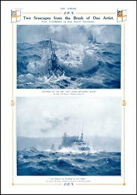 Immagine del venditore per 1911 FINE ART COLOUR Sentinels Deep Britannias Realm World Waters Burgess (15) venduto da Antique Paper Company