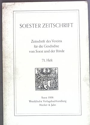 Seller image for Eine gueiserne Ofenplatte vom Soester Ratsofen? - in: Soester Zeitschrift: Zeitschrift des Vereins fr die Geschichte von Soest und der Brde. for sale by books4less (Versandantiquariat Petra Gros GmbH & Co. KG)