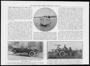 Seller image for 1910 Antique Print - MOTOR CAR Argyll Pleasure Car Gun Carriage Lanchester (53) for sale by Antique Paper Company