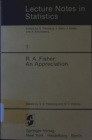 Imagen del vendedor de R. A. Fisher. an appreciation. a la venta por Antiquariat Bookfarm