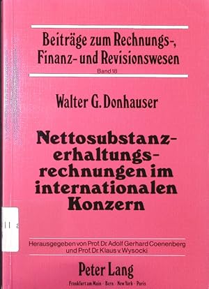 Imagen del vendedor de Nettosubstanzerhaltungsrechnungen im internationalen Konzern. a la venta por Antiquariat Bookfarm