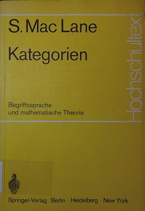 Image du vendeur pour Kategorien. Begriffssprache und mathematische Theorie. mis en vente par Antiquariat Bookfarm