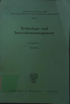 Seller image for Technologie- und Innovationsmanagement. [Festgabe fr Gert v. Kortzfleisch zum 65. Geburtstag]. for sale by Antiquariat Bookfarm