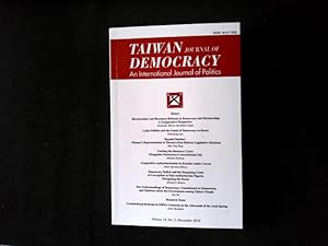 Immagine del venditore per Beyond Number. Women's Representation in Taiwan's. Post-Reform Legislative Elections. Taiwan Journal of Democracy, Volume 14, No. 2. venduto da Antiquariat Bookfarm