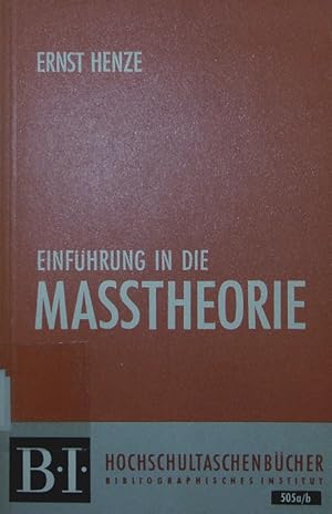 Seller image for Einfhrung in die Masstheorie. for sale by Antiquariat Bookfarm