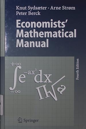 Bild des Verkufers fr Economists' mathematical manual. zum Verkauf von Antiquariat Bookfarm