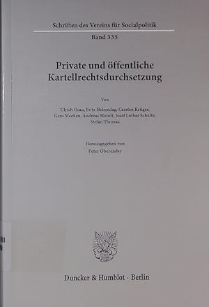 Immagine del venditore per Private und ffentliche Kartellrechtsdurchsetzung. venduto da Antiquariat Bookfarm