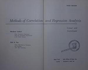 Seller image for Methods of correlation and regression analysis. linear and curvilinear. for sale by Antiquariat Bookfarm