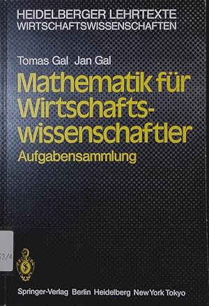 Seller image for Mathematik fr Wirtschaftswissenschaftler. - (AUFG). Aufgabensammlung. for sale by Antiquariat Bookfarm