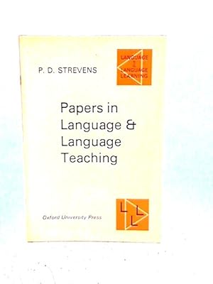 Seller image for Papers in Language and Language Teaching for sale by World of Rare Books