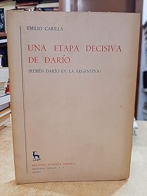 Seller image for UNA ETAPA DECISIVA DE DARO (Rubn Daro en la Argentina). for sale by LLIBRERIA KEPOS-CANUDA