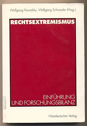 Immagine del venditore per Rechtsextremismus Einfhrung und Forschungsbilanz venduto da avelibro OHG
