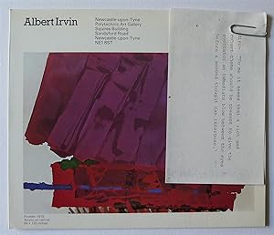 Image du vendeur pour Albert Irvin. Newcastle-upon-Tyne, Polytechnic Art Gallery, 28 November-15 december 1978. mis en vente par Roe and Moore