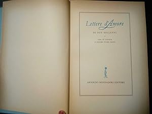Bild des Verkufers fr Lettere d'amore di due millenni. A cura di Grieco Giuseppe. Mondadori. 1958 zum Verkauf von Amarcord libri