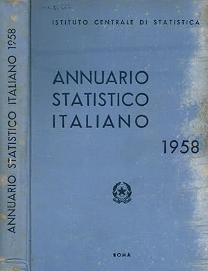 Bild des Verkufers fr Istituto centrale di statistica annuario statistico italiano, 1958 zum Verkauf von Biblioteca di Babele