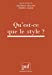 Image du vendeur pour Qu'est-ce que le style ? [FRENCH LANGUAGE - No Binding ] mis en vente par booksXpress