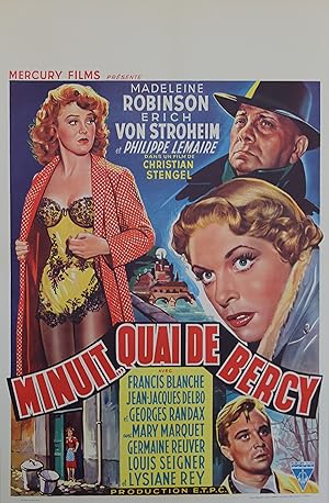 "MINUIT QUAI DE BERCY" Réalisé par Christian STENGEL en 1953 avec Madeleine ROBINSON, Eric VON ST...