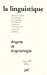 Seller image for La Linguistique, volume 38 2002-1 : Argots et Argologie [FRENCH LANGUAGE - No Binding ] for sale by booksXpress