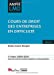 Seller image for Cours de droit des entreprises en difficulté [FRENCH LANGUAGE - No Binding ] for sale by booksXpress