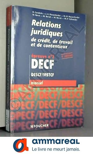 Seller image for Relations juridiques de crdit, de travail et de contentieux preuve N2 4e dition for sale by Ammareal