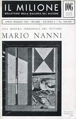 Immagine del venditore per Una mostra personale del pittore Mario Nanni venduto da Studio Bibliografico Marini