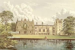 Newstead Abbey 1870s Colour print