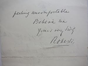 1910 ORIGINAL SIGNED HANDWRITTEN LETTER OF FIELD MARSHAL FREDERICK ROBERTS, FIRST EARL ROBERTS