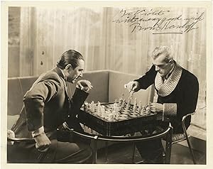 The Black Cat (Original photograph of Bela Lugosi and Boris Karloff playing chess on the set of t...