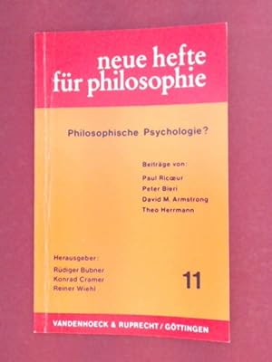 Neue Hefte für Philosophie. Band 11: Philosophische Psychologie?