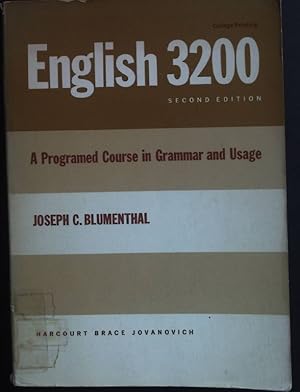 Imagen del vendedor de English 3200: A Programed Course in Grammar and Usage. a la venta por books4less (Versandantiquariat Petra Gros GmbH & Co. KG)