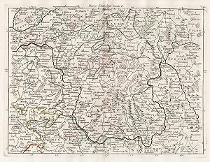 "Hesse Darmstat - Feuille 6e" - Aschaffenburg Wertheim Seligenstadt Miltenberg Hanau Gemünden map...
