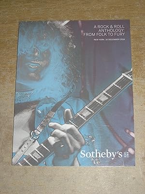 Sotheby's New York A Rock & Roll Anthology: From Folk to Fury 10 December 2016