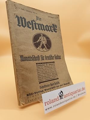 Die Westmark, Monatsschrift für Deutsche Kultur Jahrgang 1933/34: Heft 10./11. Heft