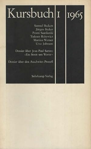 Image du vendeur pour Kursbuch 1 - Juni 1965; Dossier ber Jean Paul Sartre "Ein Streit um Worte" // Dossier ber den Ausschwitz-Proze; mis en vente par nika-books, art & crafts GbR