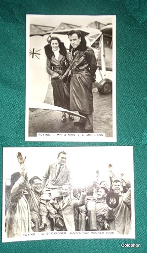 Aviation/Flyers 1936. 2 Ardath Photocards 1936 of Mr & Mrs Mollinson, & C. E. Gardner. (2)