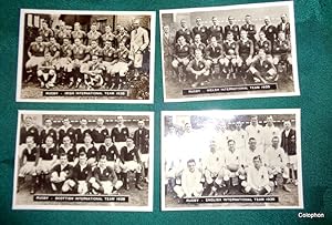 International Rugby Teams (Home sides): 1935-36. 4 Photocards of the teams and players named.