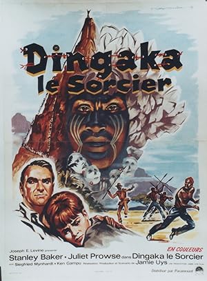 "DINGAKA (LE SORCIER)" Réalisé par Jamie UYS en 1964 avec Stanley BAKER, Juliet PROWSE / Affiche ...