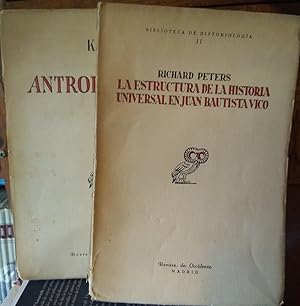 Bild des Verkufers fr ANTROPOLOGA + LA ESTRUCTURA DE LA HISTORIA UNIVERSAL EN JUAN BAUTISTA VICO (2 libros) zum Verkauf von Libros Dickens