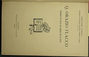 Bild des Verkufers fr Q. Orazio Flacco studiato in Italia dal secolo XIII al XVIII zum Verkauf von Antica Libreria Srl