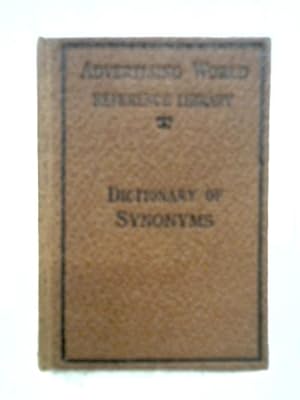 Bild des Verkufers fr Dictionary of Synonyms zum Verkauf von World of Rare Books